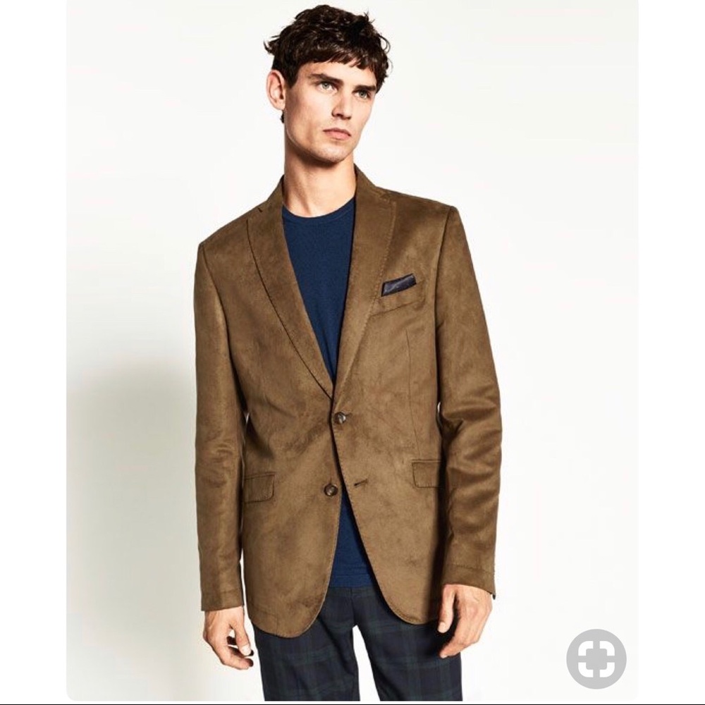 Zara man faux suede blazer